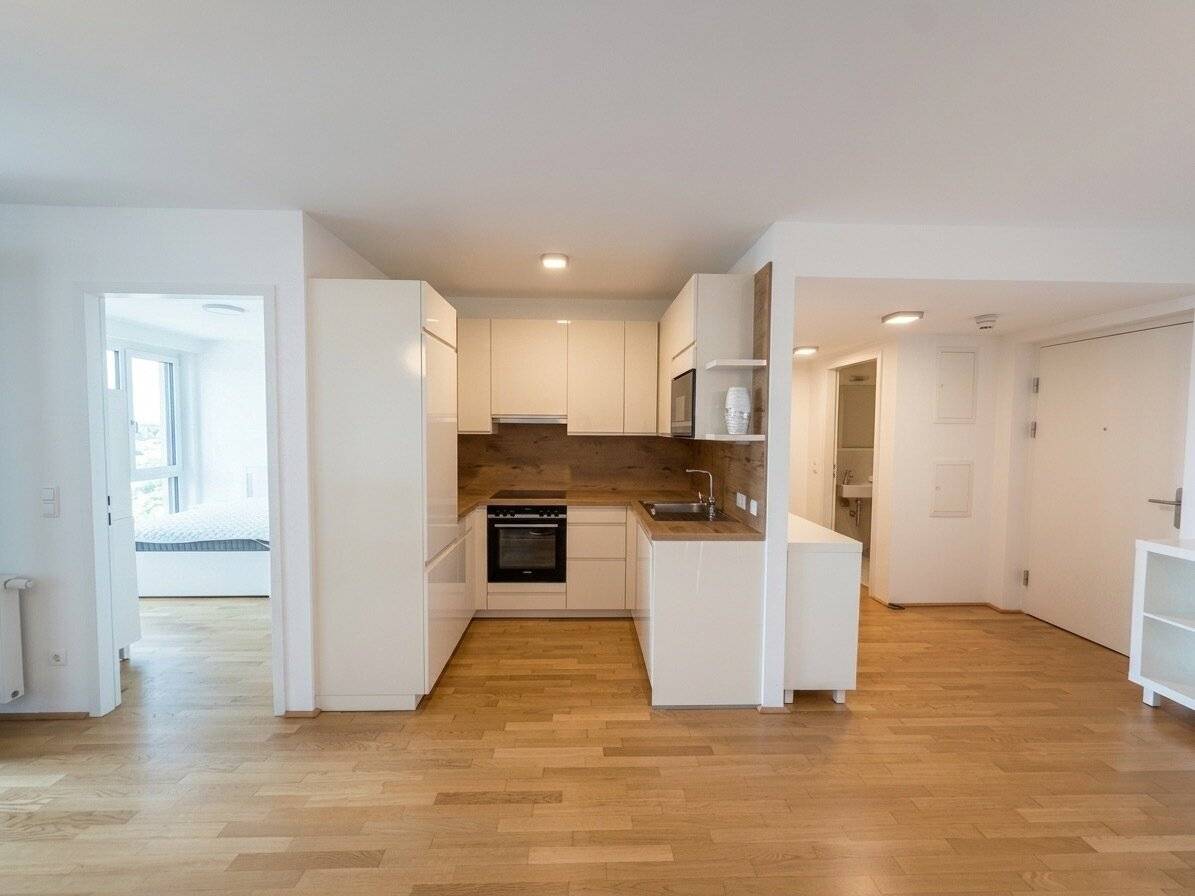 Moderne 2-Zimmer-Wohnung mit großzügiger Loggia, DC&amp;Kahlenberg-Skylineblick, Garagenplatz, Fitness &amp; Sauna im DC Living