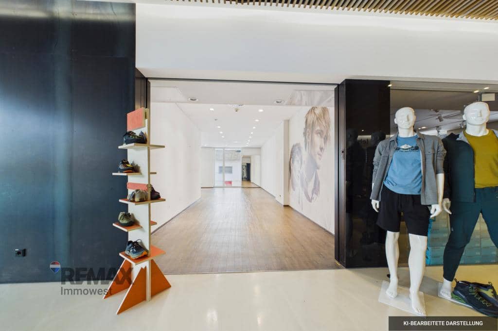 Bright representative apartment in shopping center with underground parking