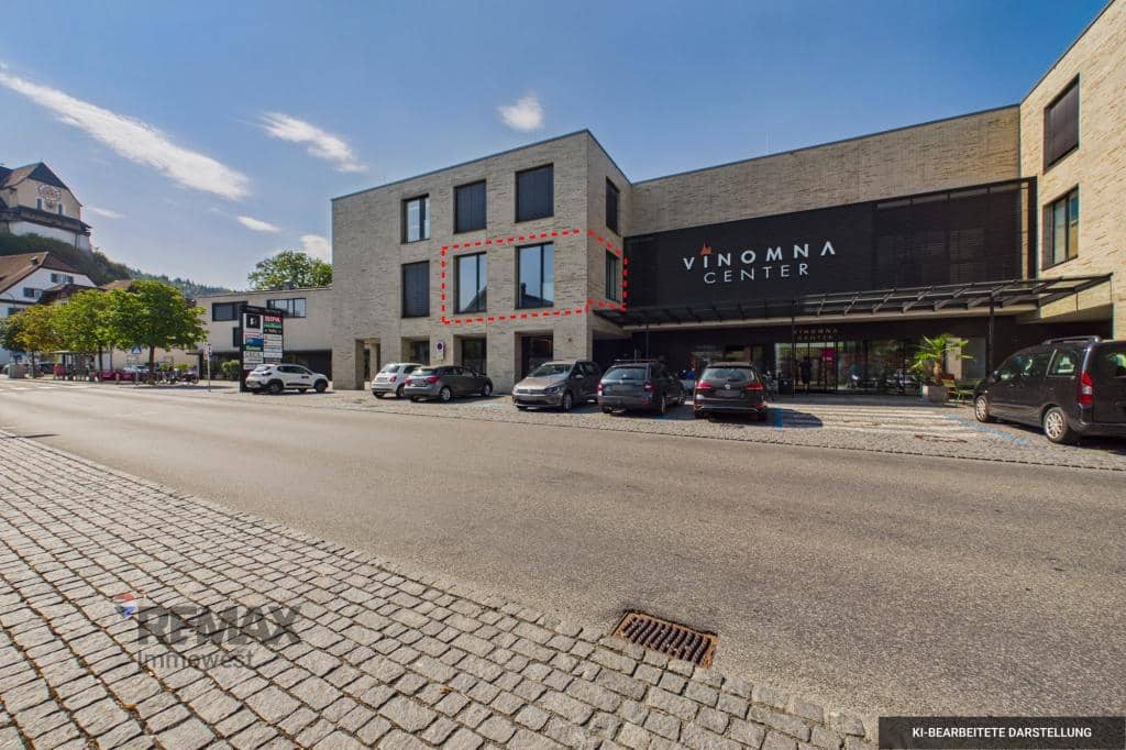Bright representative apartment in shopping center with underground parking