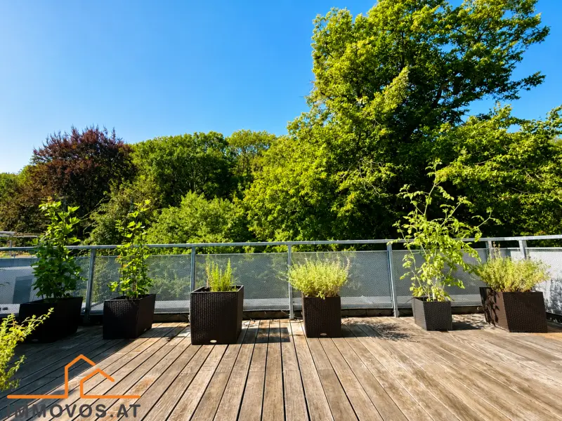 Lichtdurchflutetes Penthouse mit großen Terrassen und Waldblick