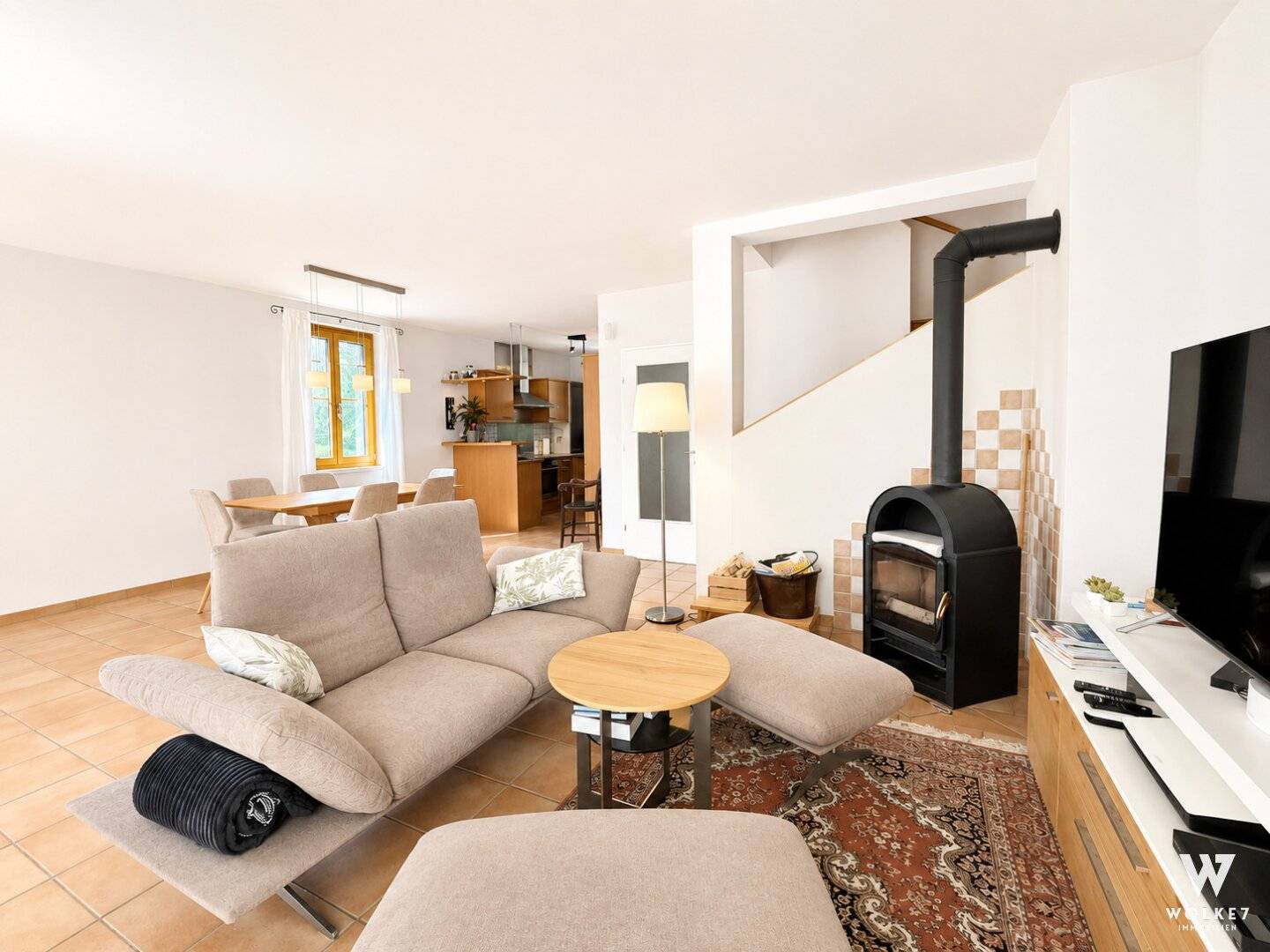 Living dream at Bisamberg | Semi-detached house | approx. 124 m2 living space | 4 rooms | Underfloor heating | Garage | South terrace | Attic convertible