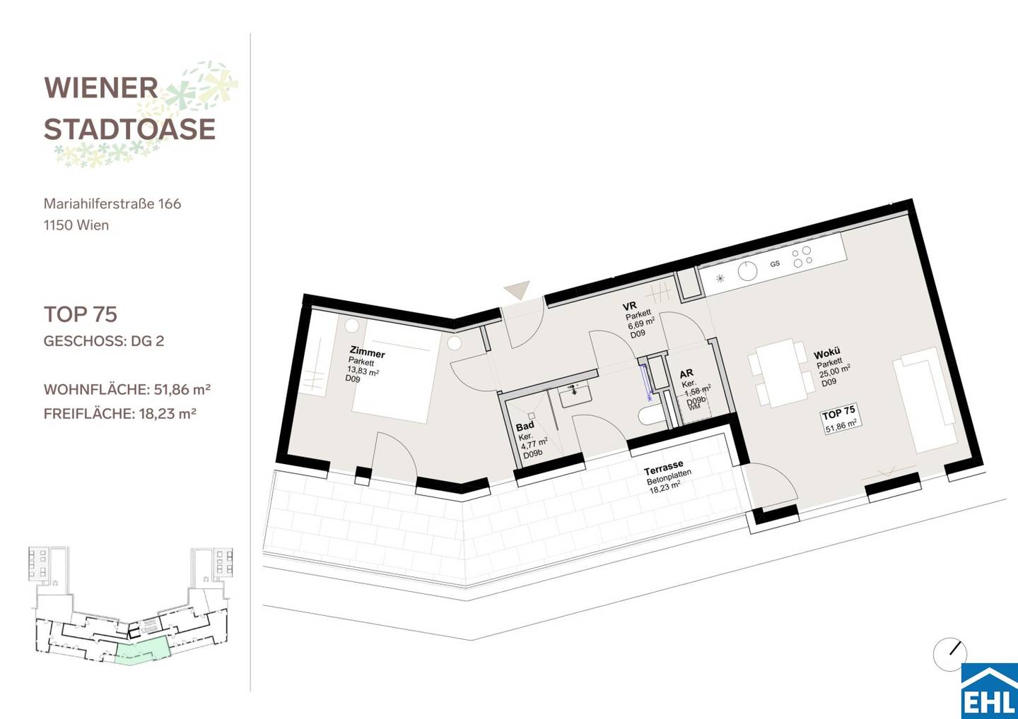 Wiener Stadtoase – ERSTBEZUG - nachhaltiges Energiekonzept – Mit Balkon, Loggia, Terrasse oder Garten