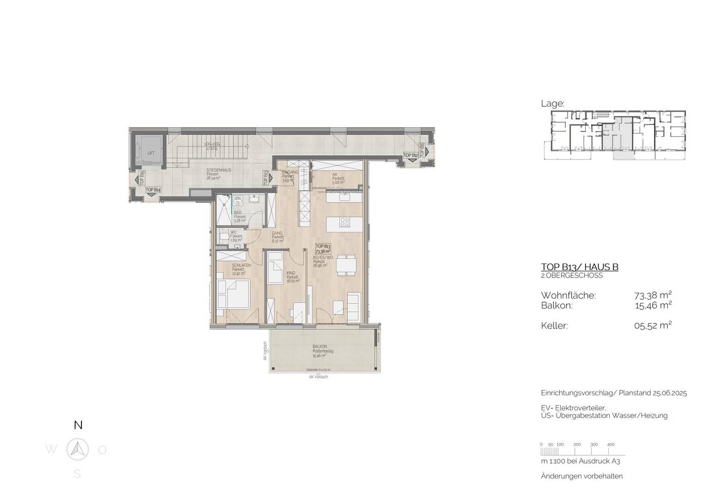 Already under construction: Modern 3-room attic apartment with balcony in St. Lorenz