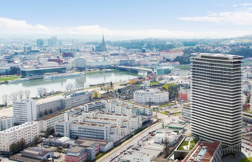 Vermietetes Penthouse über den Dächern von Linz – Bruckner Tower, 28. Stock