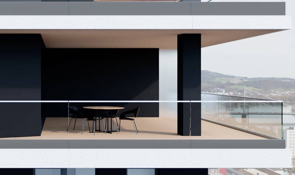 Vermietetes Penthouse über den Dächern von Linz – Bruckner Tower, 28. Stock