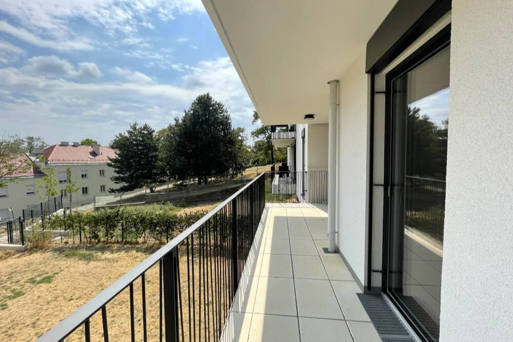 Newly completed apartment with sunny terrace and distant view