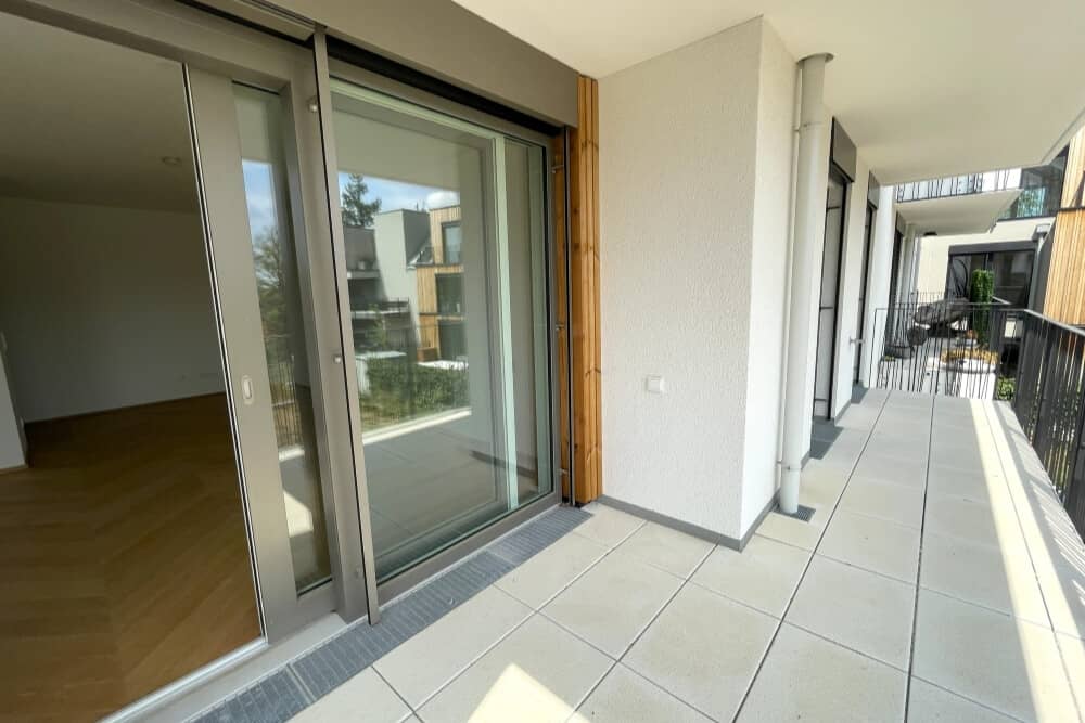 Newly completed apartment with sunny terrace and distant view