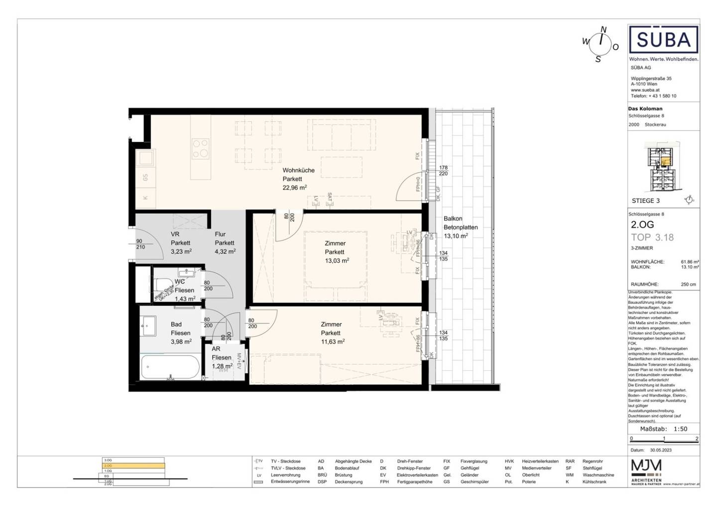 From October: 3 room apartment I with balcony