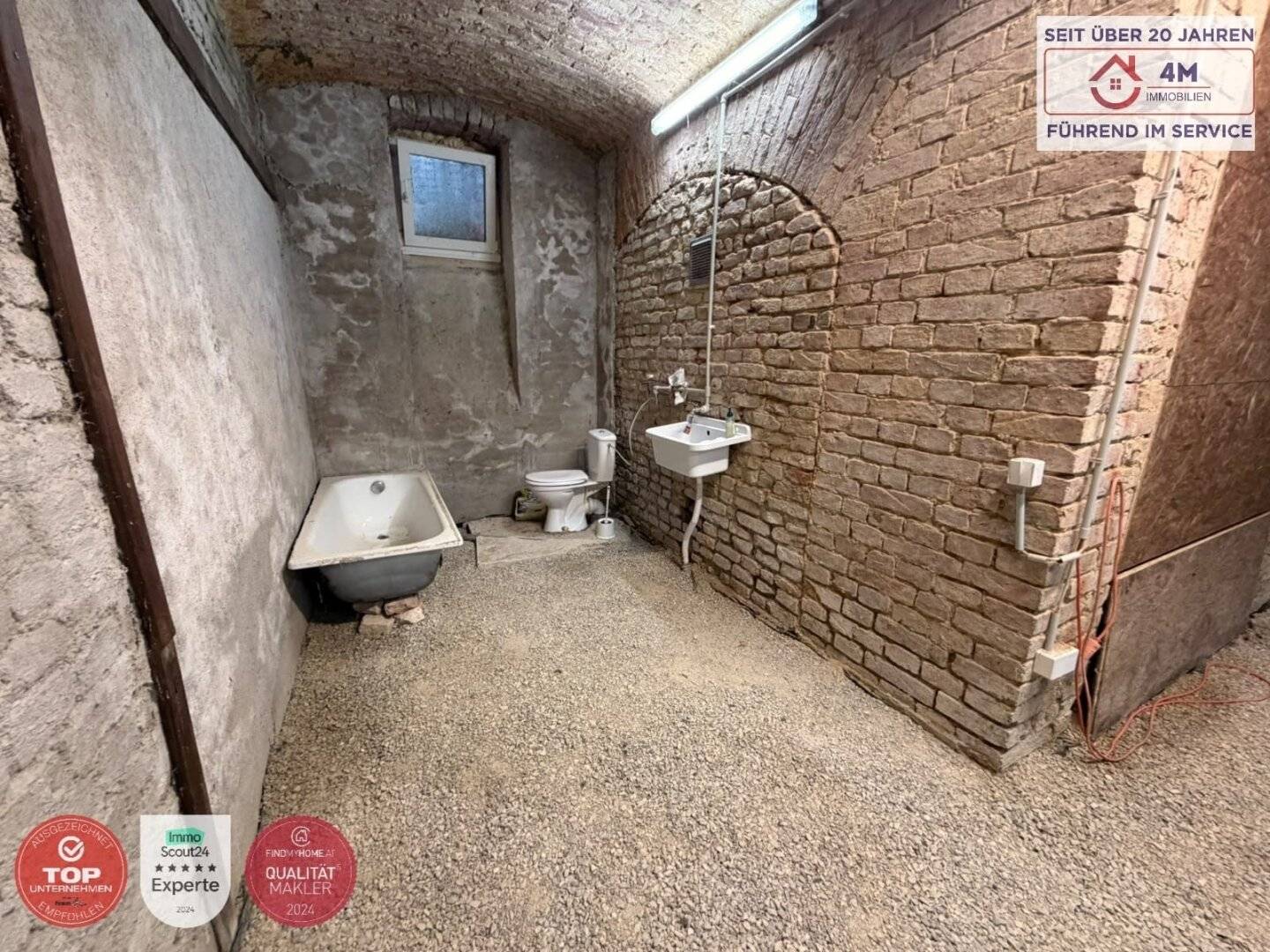 Versatile basement storage room with development potential