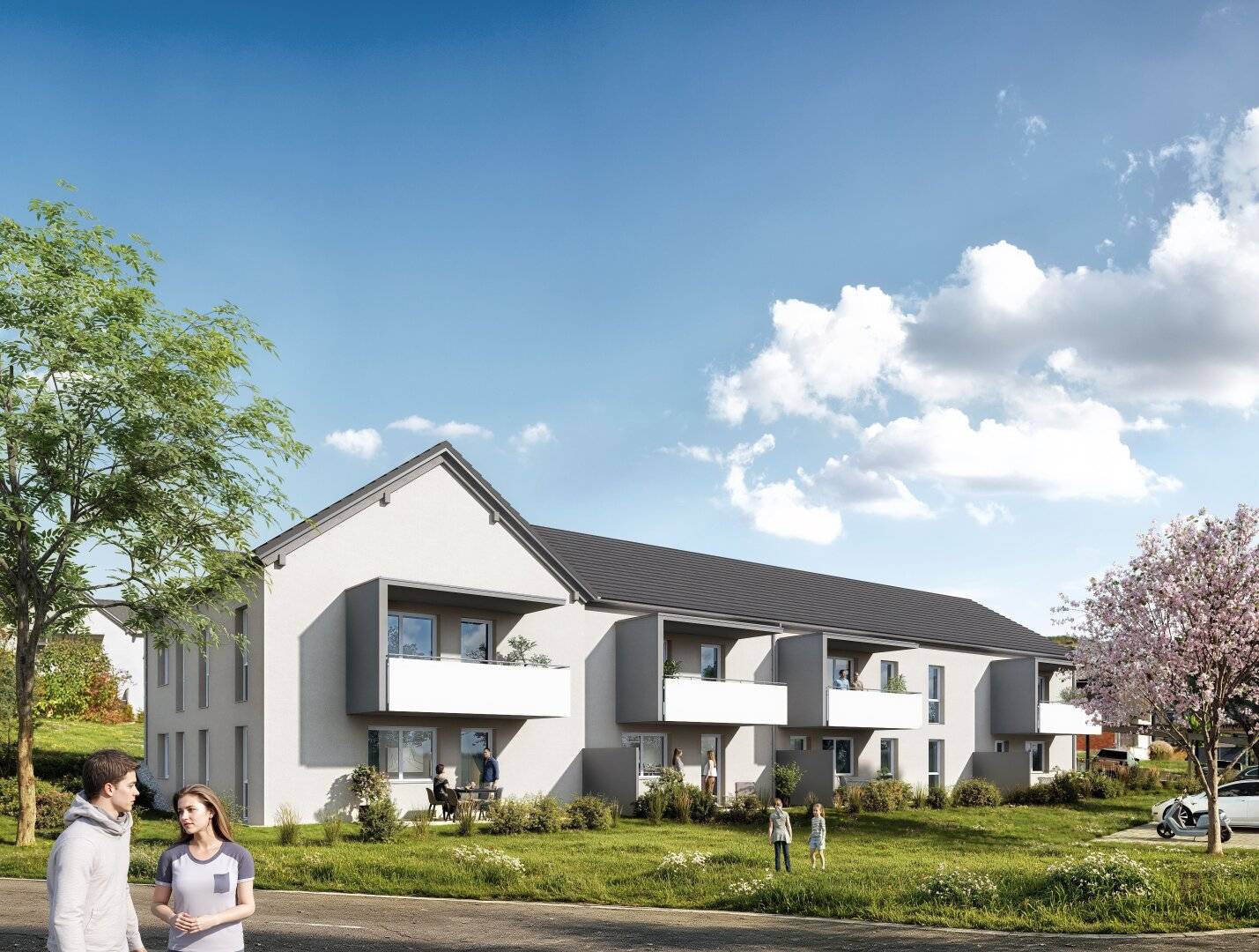 Subsidised 3 room new build apartment in Floing – Rent and rent with purchase option