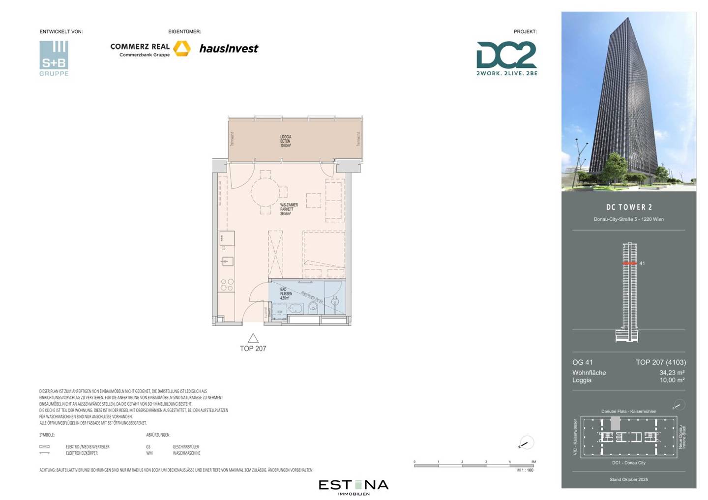 The new benchmark for skyline living: Exclusive designer apartment in DC Tower 2