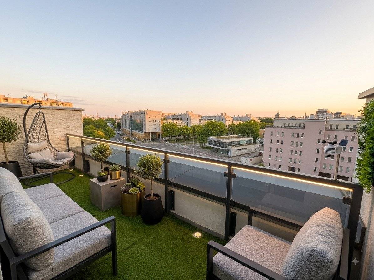 Modern 3-room apartment with terrace, sauna and pool including 2 parking spaces