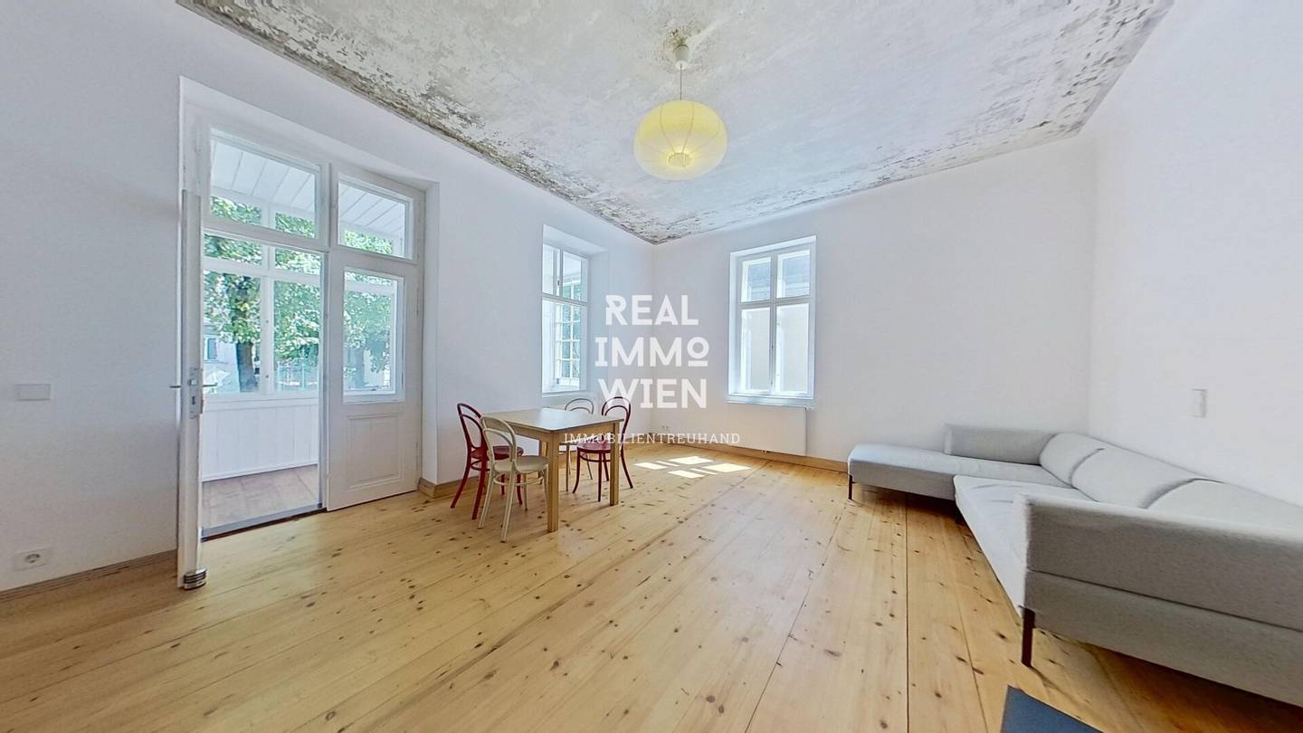 Charmante 3-Zimmer-Altbauwohnung mit Veranda und Gemeinschaftsgarten