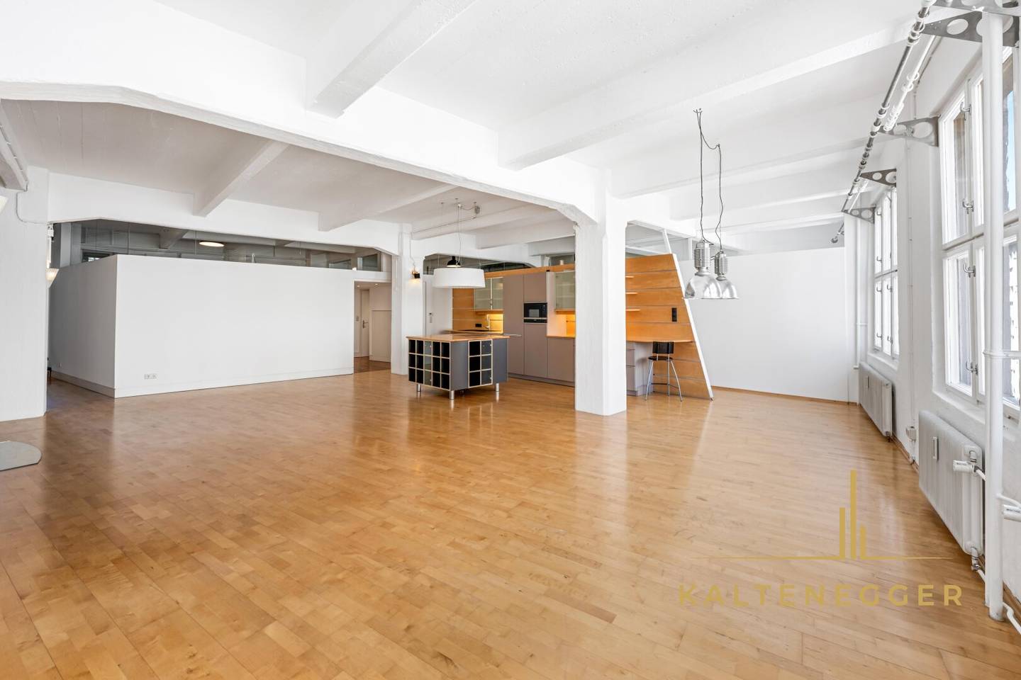 LOFT MIT CHARAKTER – 170m² Atelierwohnung mit 40m² Terrasse, 42m² Keller/Werkstatt, Kamin &amp; eigenem Lift