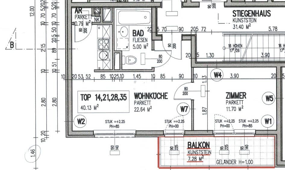 Nähe U1 |  Zwei-Zimmer-Balkonwohnung mit Einbauküche