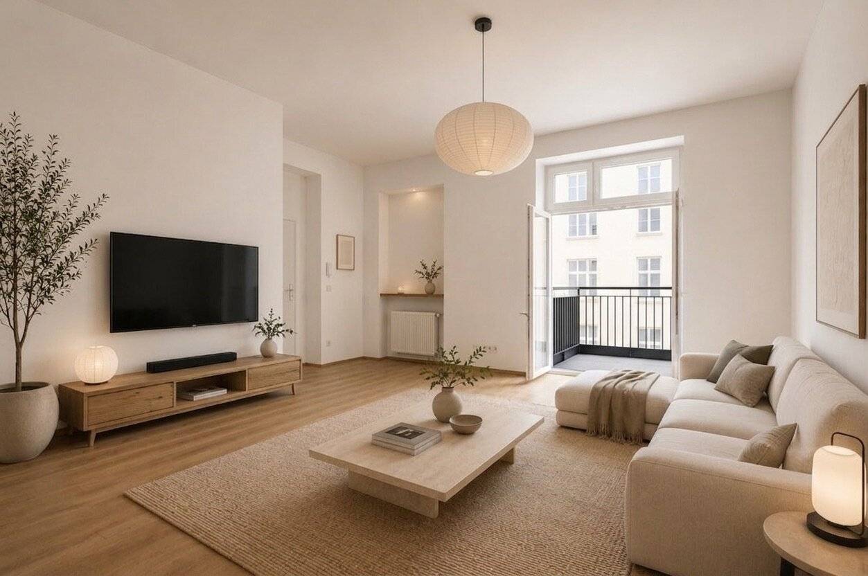 SELTENHEIT! 3-Zi.-Altbauwohnung mit großen Balkon! ERSTBEZUG!