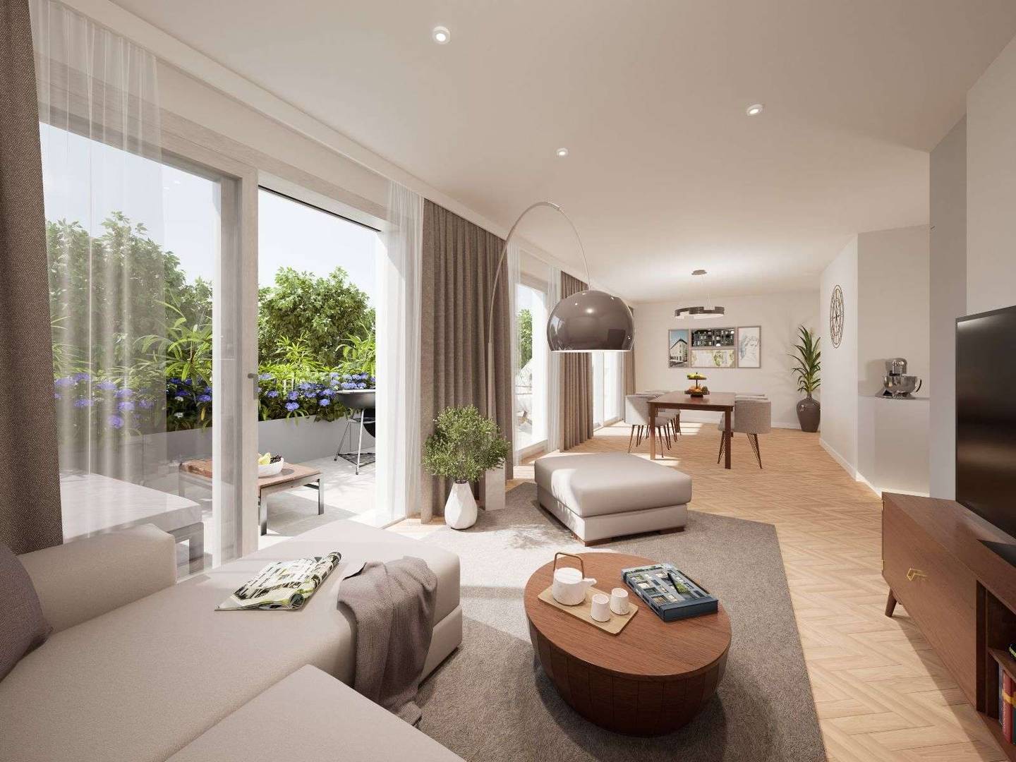 Maisonettewohnung mit großer Südwestterrasse und Grünblick