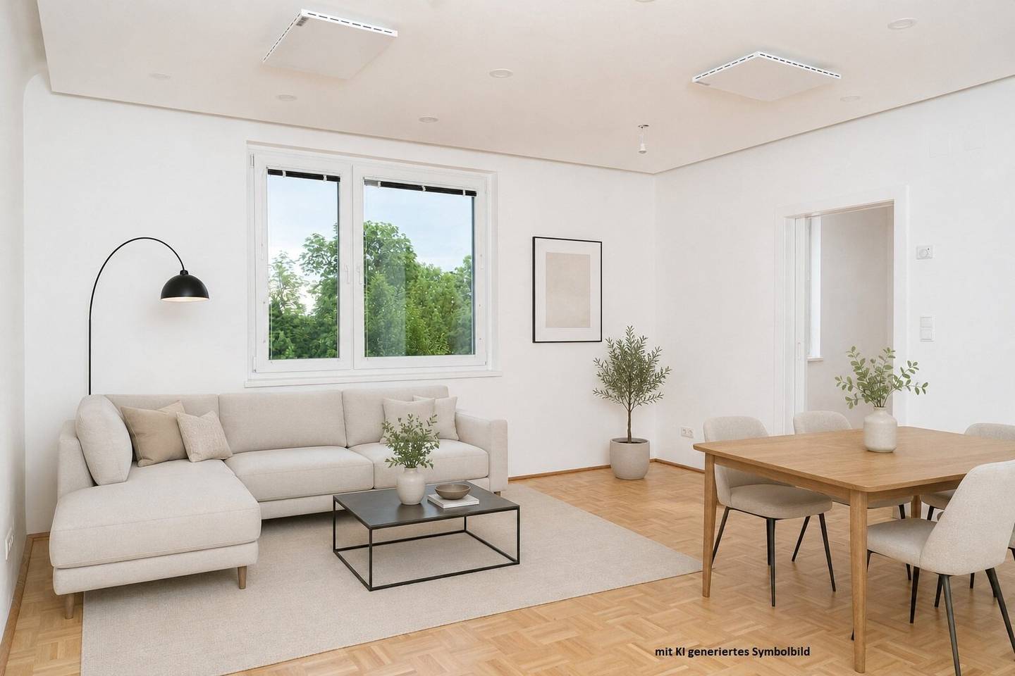 Commission-free: Peace, green view and modern living comfort – comprehensively renovated 2-room apartment