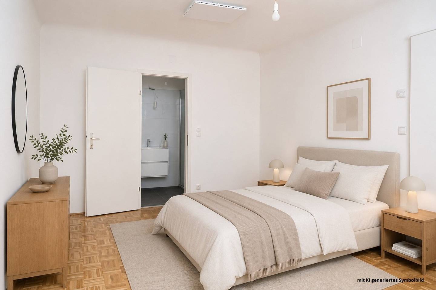 Commission-free: Peace, green view and modern living comfort – comprehensively renovated 2-room apartment