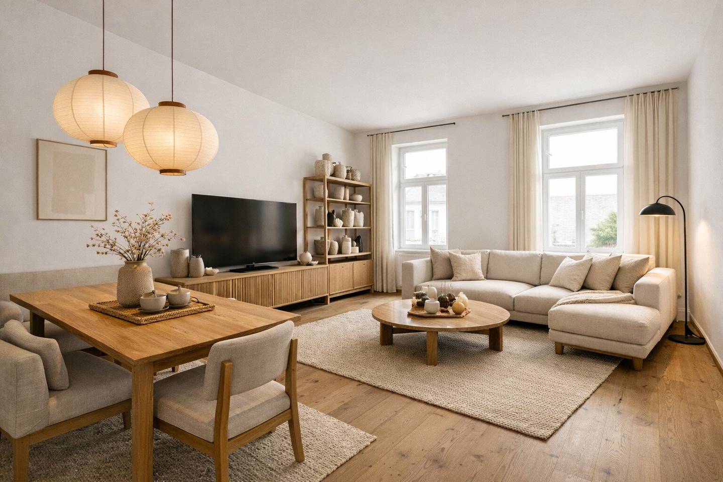3-Zimmer-Altbauwohnung mit Balkon zum Innenhof | Erstbezug nach Sanierung