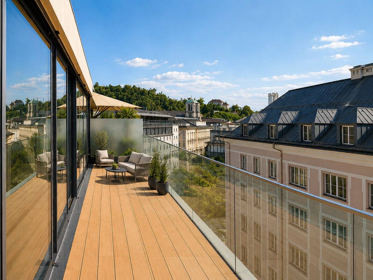 Above the Roofs of Salzburg – Exclusive Penthouse with Panoramic and Mountain Views