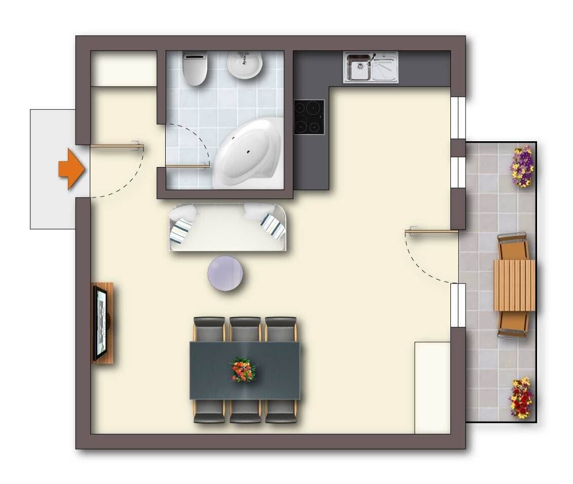Rum: Helle Anlegerwohnung mit sonnigem, hofseitigem Südwestbalkon, Gemeinschaftsgarten und langfristiger Vermietung