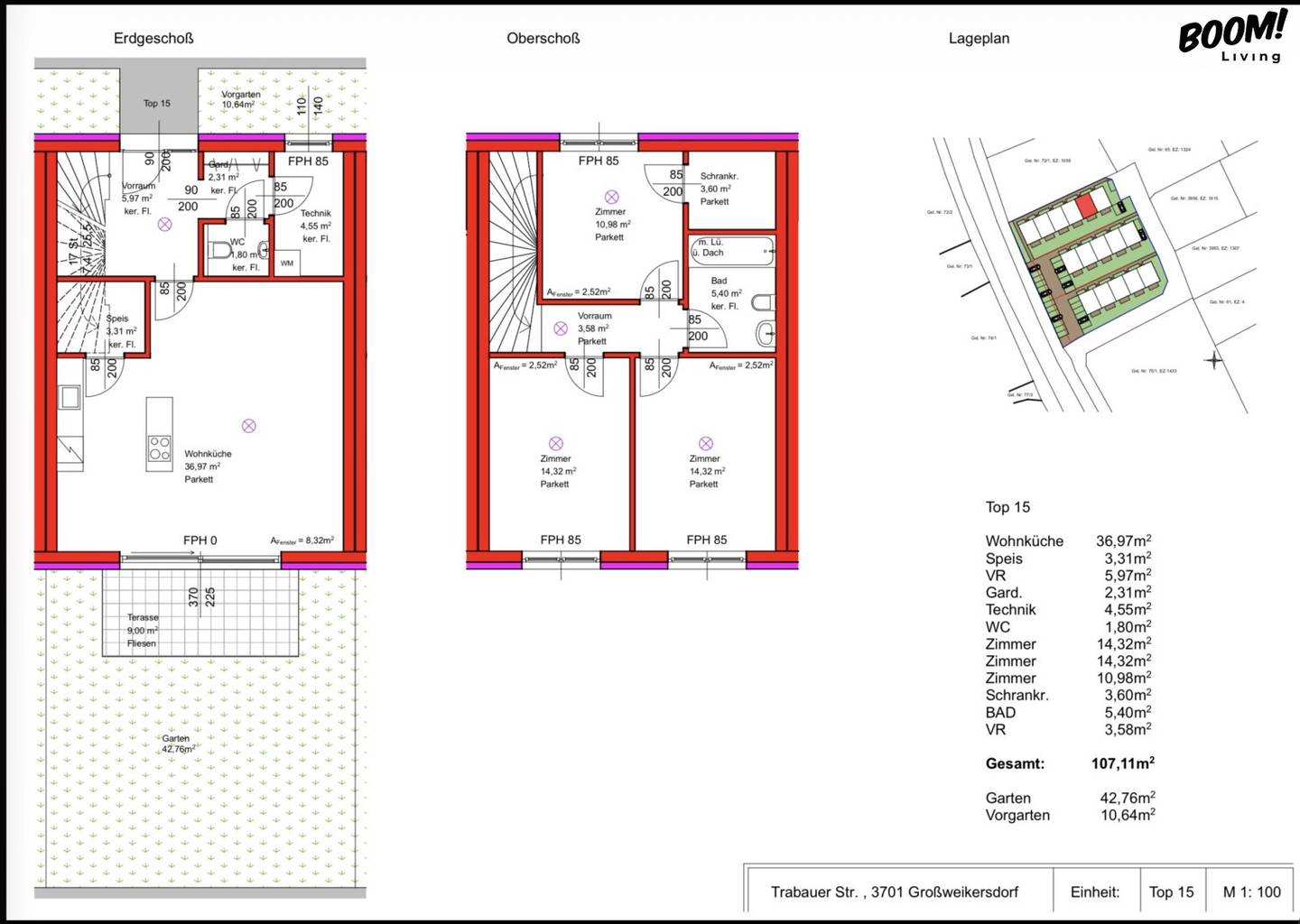 NEW BUILD IN GROSSWEIKERSDORF | 16 terraced houses from € 390.000 | around 110 m² living area + approx. 9 m² terrace + private garden