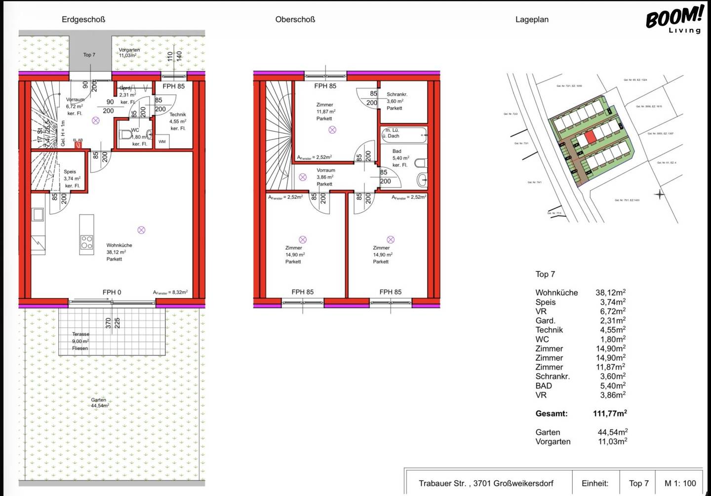 NEW BUILD IN GROSSWEIKERSDORF | 16 Terraced Houses from € 390,000 | around 110 m² living space + approx. 9 m² terrace + private garden