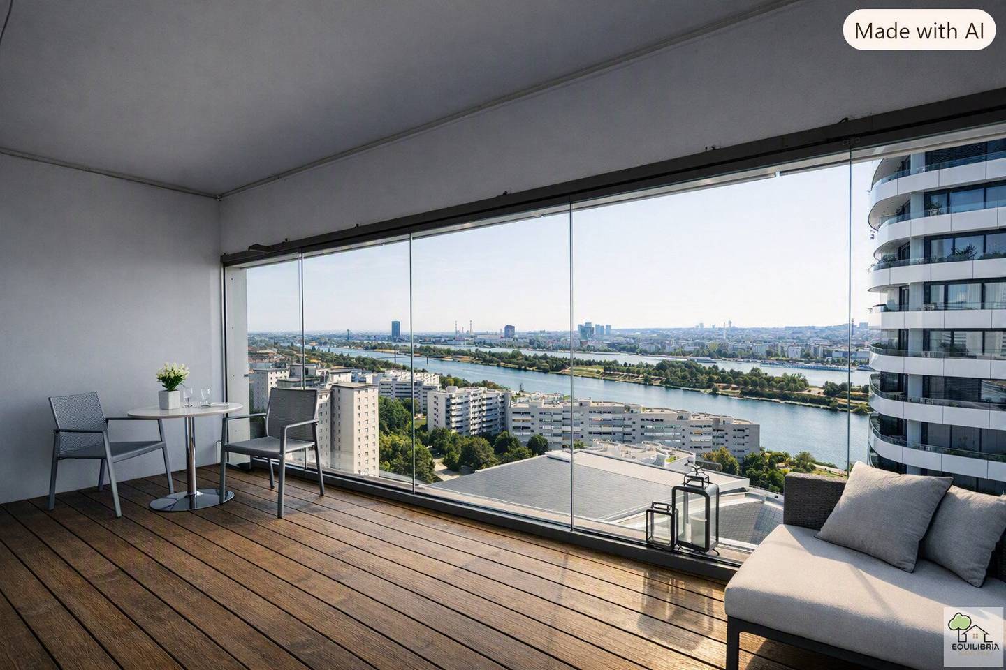 High Up - Living with Panoramic View Near Donauinsel