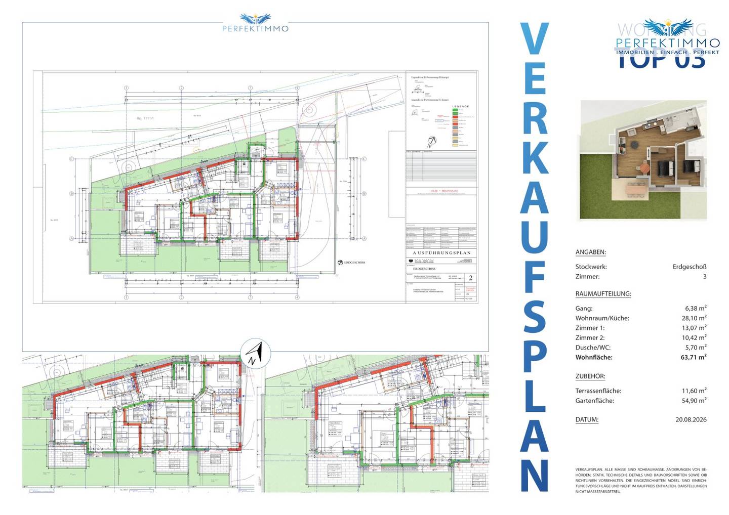 Großzügige 3-Zimmer-Neubauwohnung mit ca. 55 m² Privatgarten