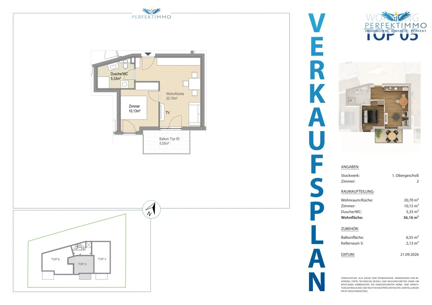 Modern und durchdacht – 2-Zimmer-Neubauwohnung mit Balkon