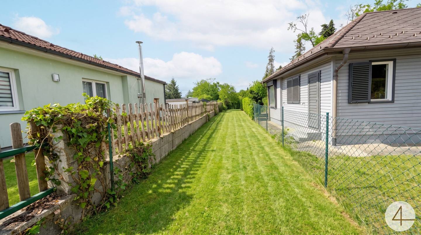 Privacy included – sunny plot away from the road