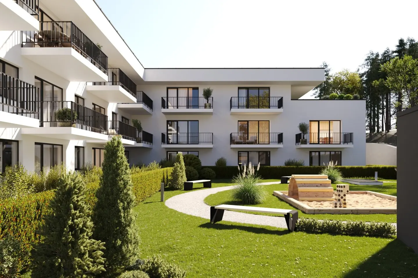 Affordable attractive living in Vöcklamarkt Condominium apartments with balcony, terrace or private garden and underground parking space in central location