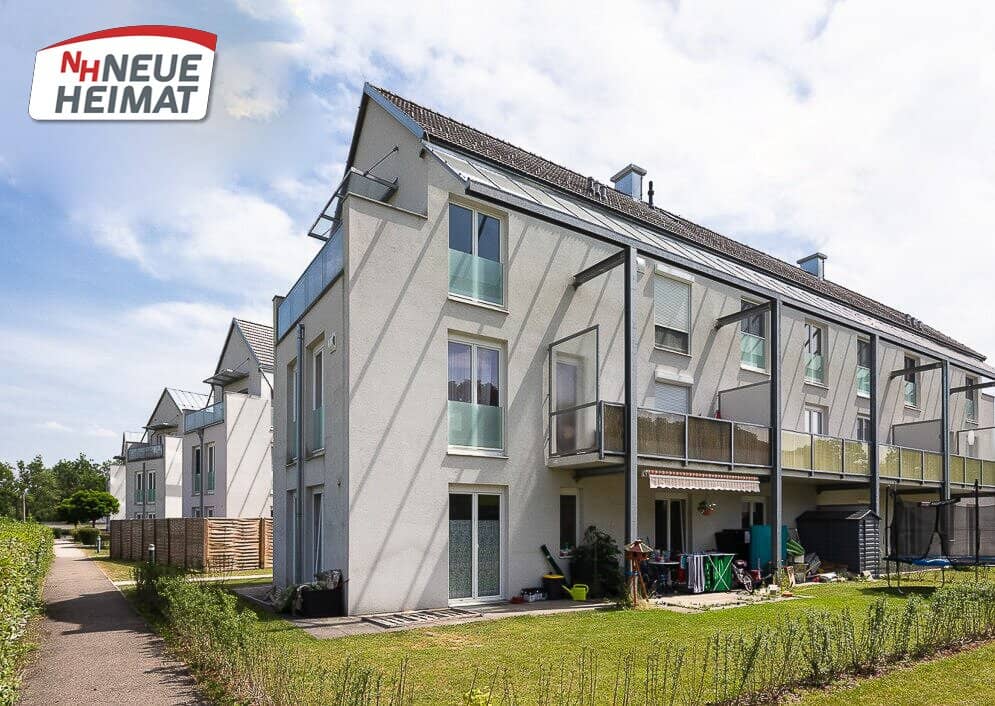 3-room apartment with private garden and underground parking space in Enns