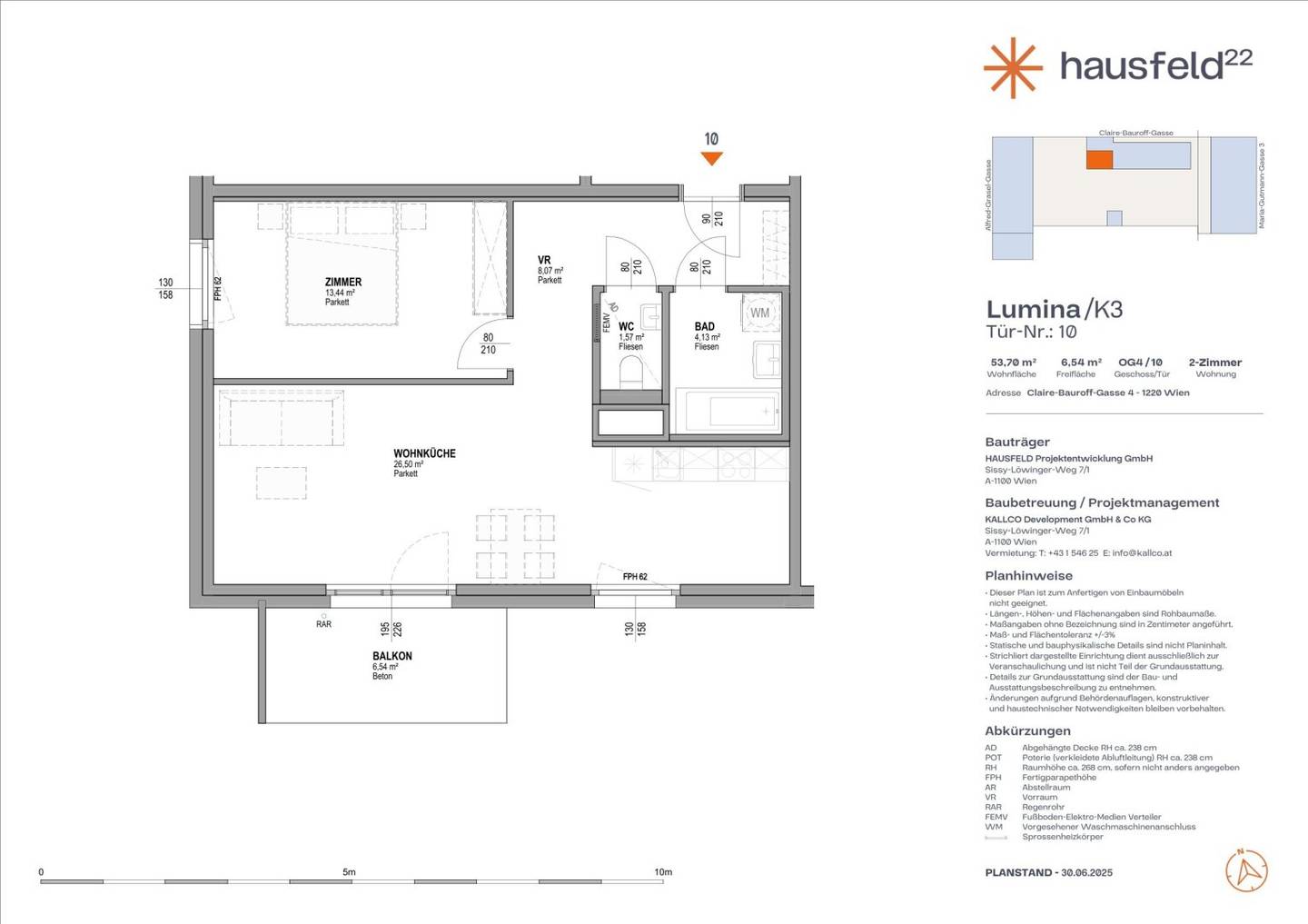Top: B.10  ● LUMINA im Hausfeld²² ● Unbefristet ● Termin online buchen: www.hausfeld22.at/lumina