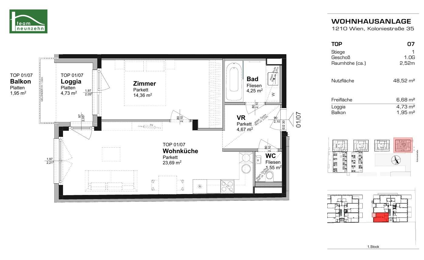 Stilvolle 2-Zimmer-Wohnung mit perfekter Verkehrsanbindung in 1210 Wien - ab Dezember verfügbar!