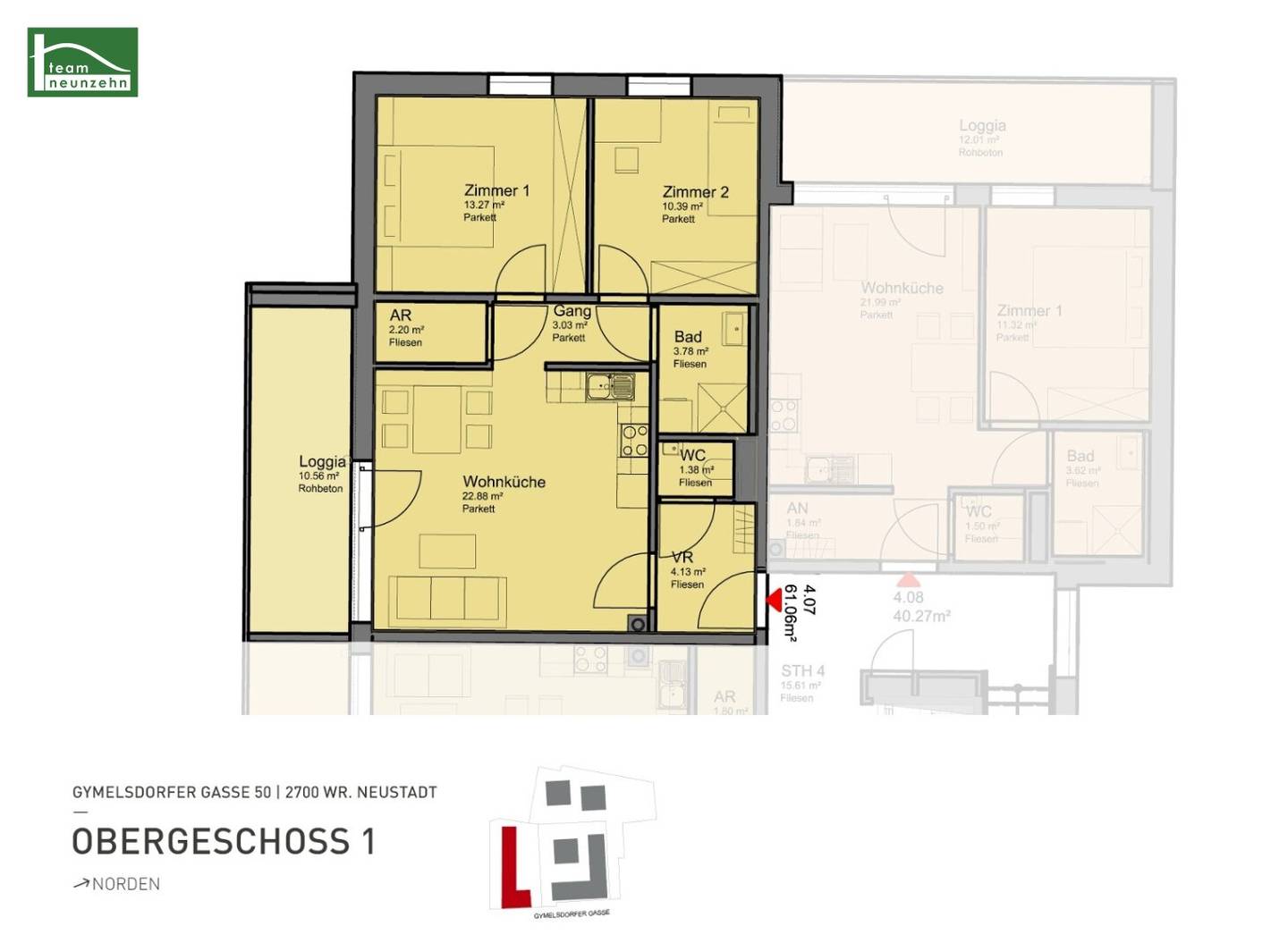 Traumhafte 3-Zimmer-Wohnung in optimaler Lage in Wiener Neustadt!