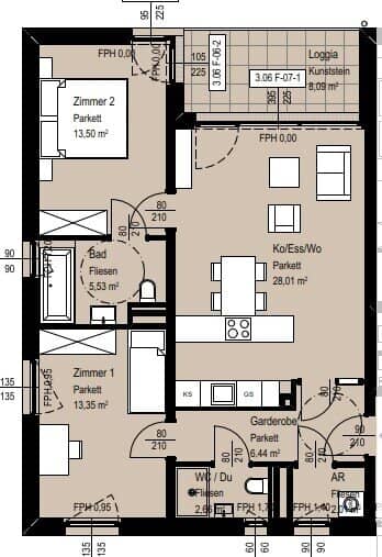 MODERNE 3-ZIMMER-WOHNUNG MIT ZWEI BÄDERN IM 1.OG