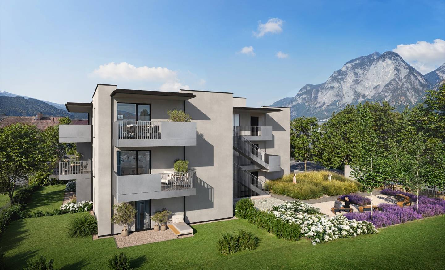 Modern 2-room new-build apartment with south terrace