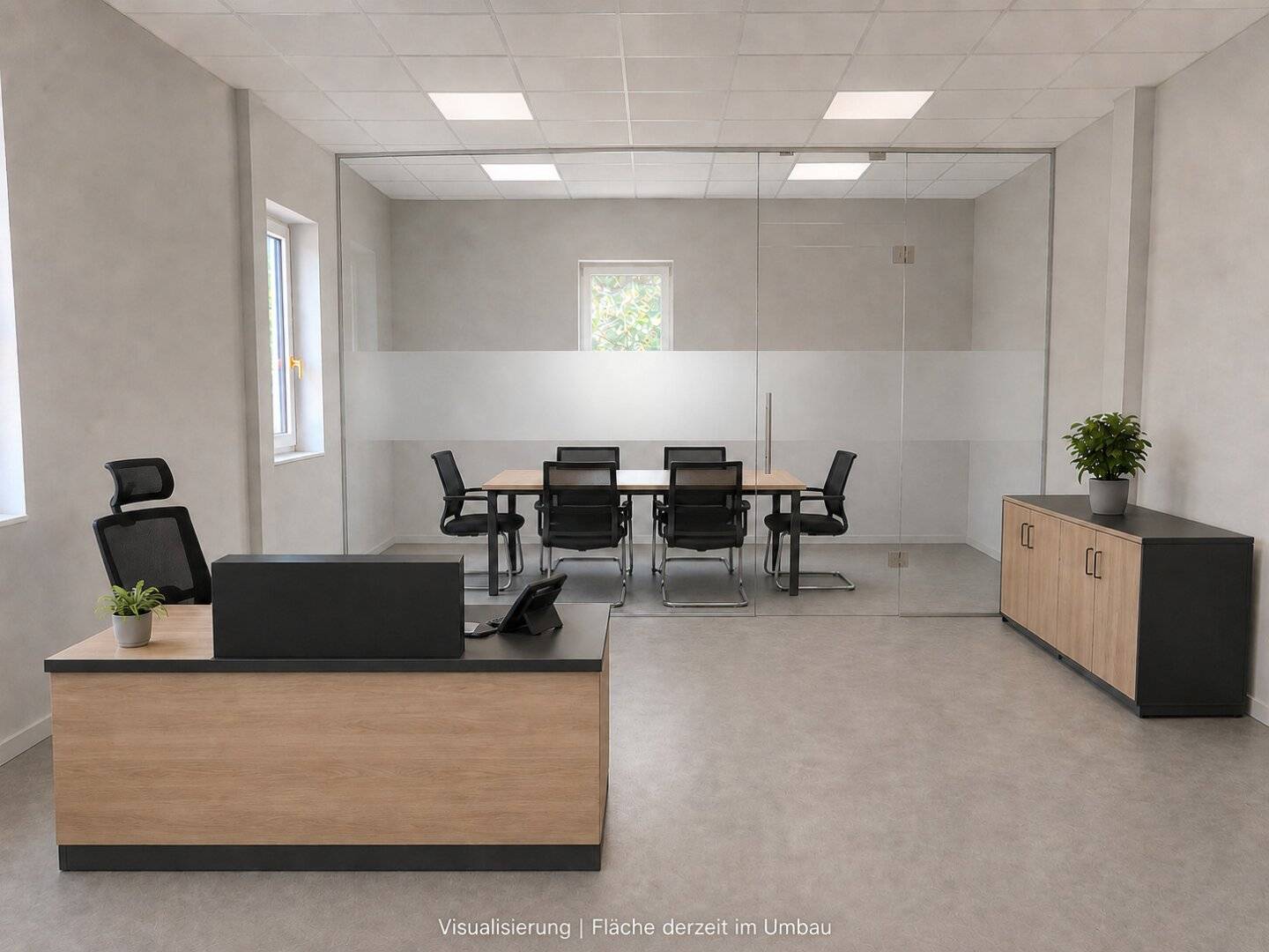 Neu errichtete, klimatisierte und individuell gestaltbare Bürofläche im Fritschpark – 256 m² im Zentrum von Wels