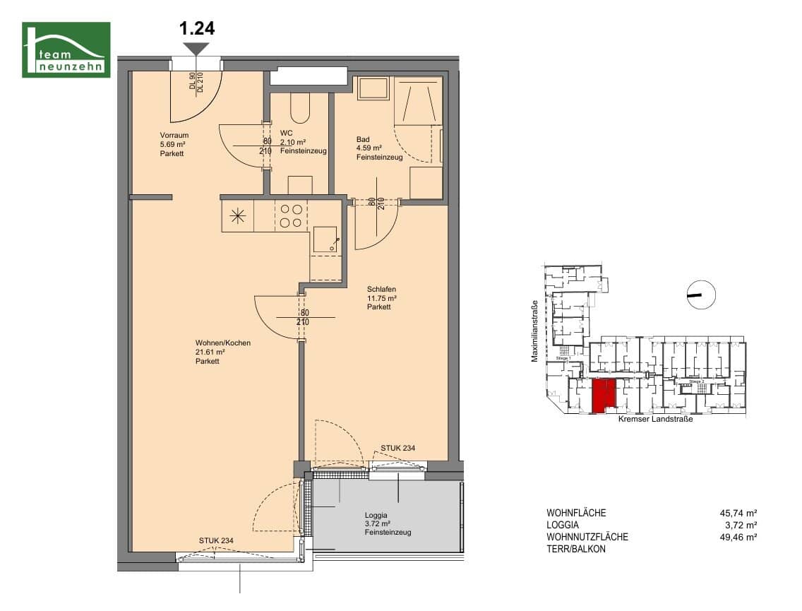 2-room new build apartment including fitted kitchen in great location!
