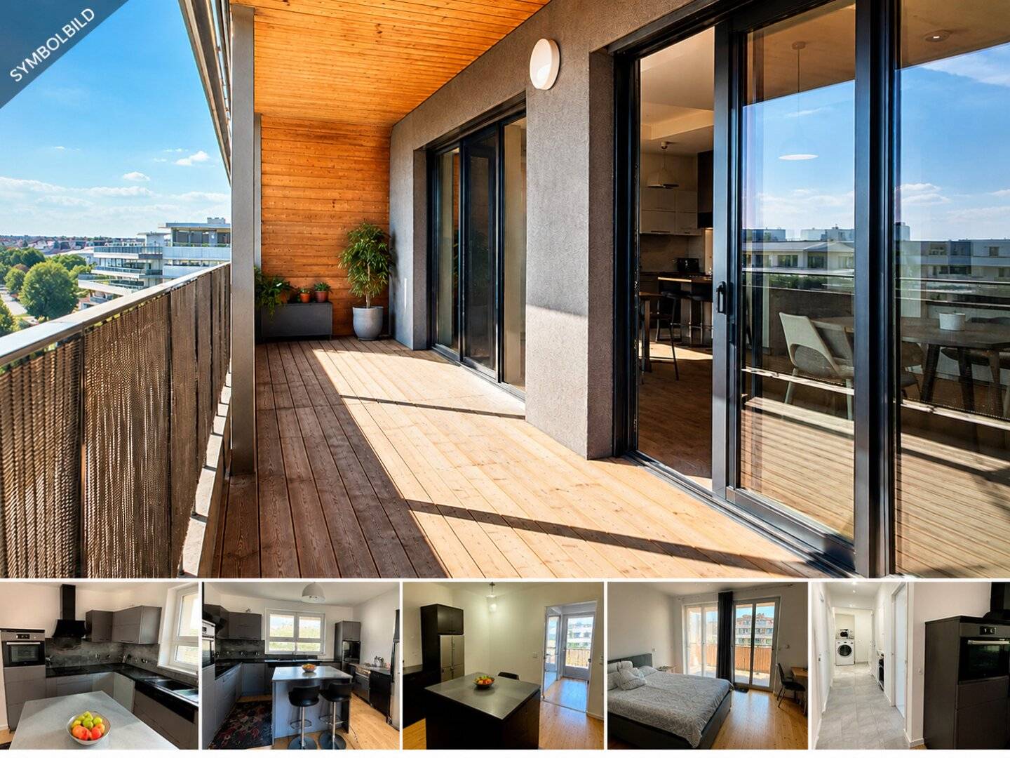 Like-new 3-room dream apartment with very large terrace