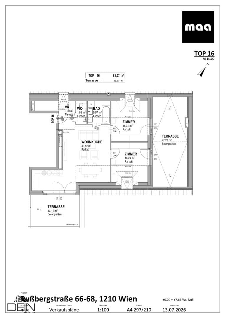 UNDER CONSTRUCTION! DREAM 1-3 ROOM NEW BUILD APARTMENTS WITH OUTDOOR AREAS NEAR THE STREBERSDORF TERMINUS