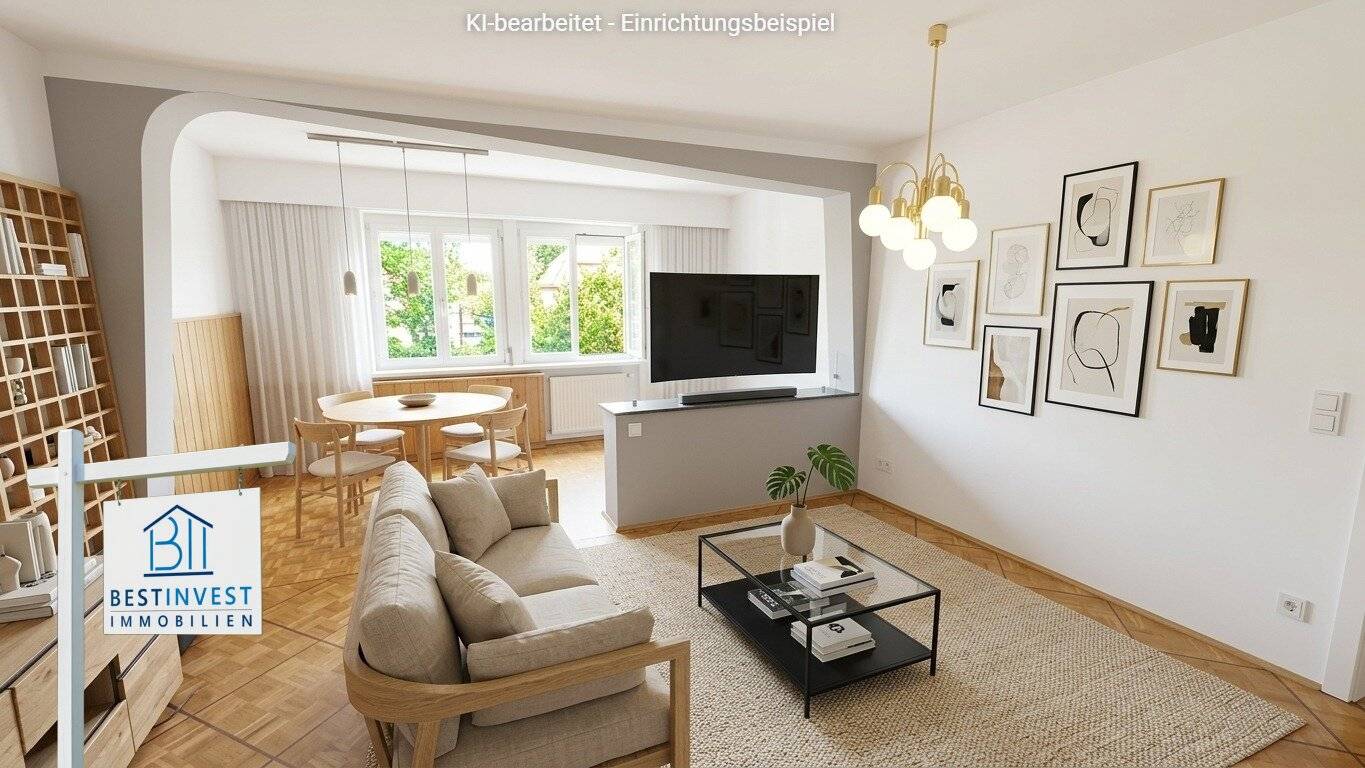 Attractive 4-room apartment with balcony, carport and large cellar