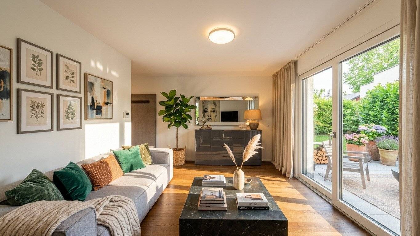 Modern house with private garden and garage