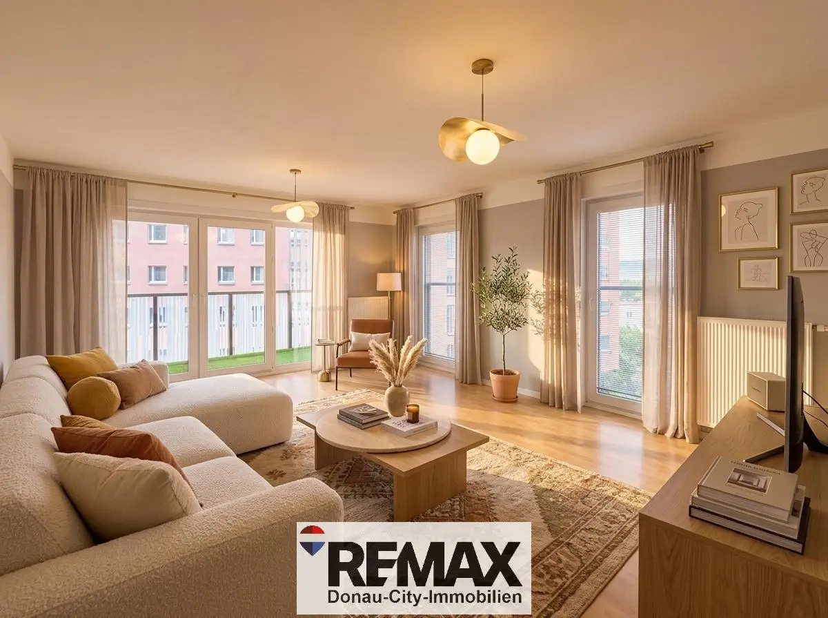 Wohnung with loggia and panoramic city view