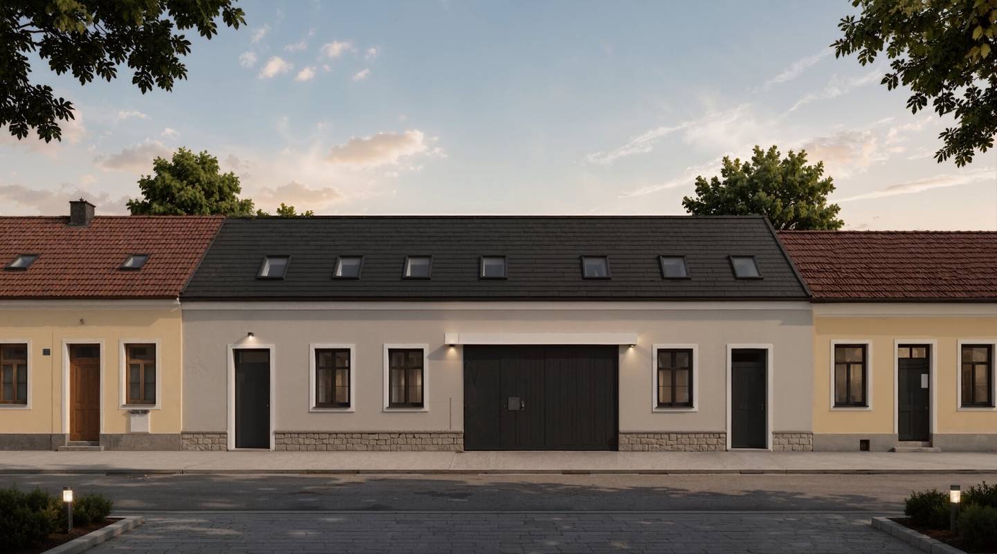 WO WIEN LANGSAMER WIRD - Zeitlose Doppelhaushälften zwischen Weinbergen, Heurigen und Wiener Lebensqualität.