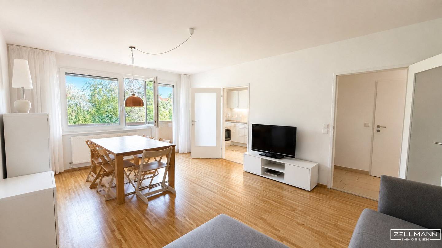 Wohnen im Grünen – gepflegte 3-Zimmer-Wohnung mit Loggia | ZELLMANN IMMOBILIEN