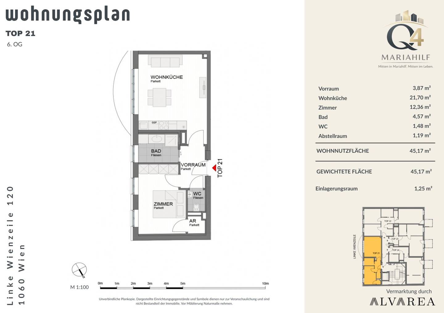 Q4 Mariahilf - Moderne Wohnung mit Tiefgarage &amp; U-Bahn vor der Tür (U4/U2)