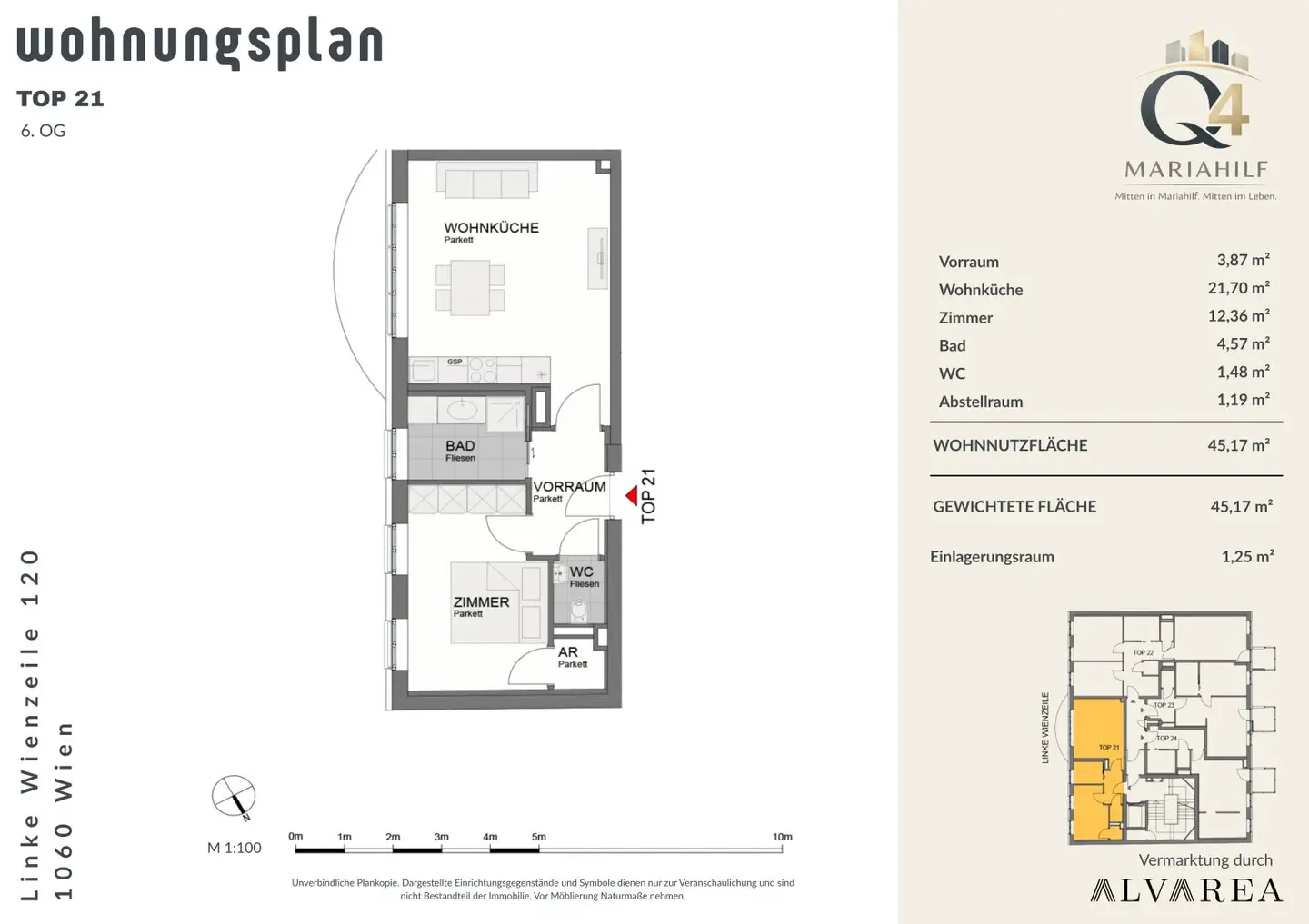 Q4 Mariahilf - Moderne Wohnung mit Tiefgarage & U-Bahn vor der Tür (U4/U2)